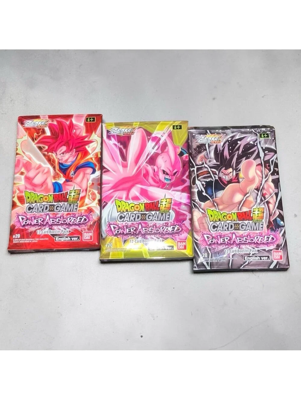 Dragon Ball Super Power Absorbed Mint Booster Pack - BOX FRESH - 3x PACK LOT